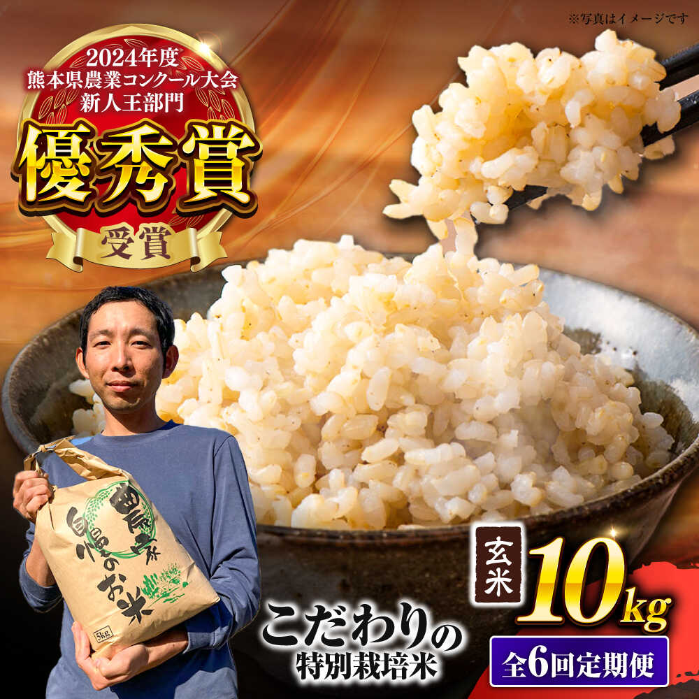 【ふるさと納税】【先行予約】 【令和7年度】 【全6回定期便】 くまさんの輝き 玄米 10kg 計60kg（2025年10月下旬ごろ順次発送）【坂本農園】[AYCC003]
