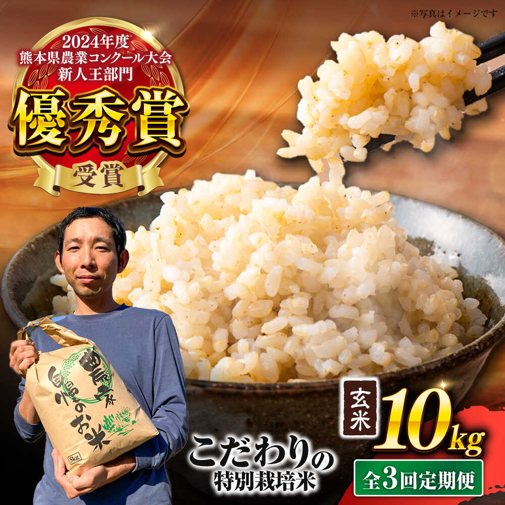 【ふるさと納税】【先行予約】 【令和7年度】 【全3回定期便】 くまさんの輝き 玄米 10kg 計30kg（2025年10月下旬ごろ順次発送）【坂本農園】[AYCC034]