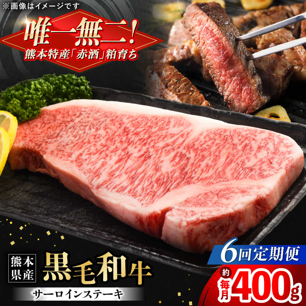 【ふるさと納税】【全6回定期便】熊本県産 『原田畜産』 黒毛和牛 サーロイン ステーキ 計約400g（約200g×2枚）【有限会社 九州食肉産業】[AYCN052] 黒毛 和牛 国産 サーロインステーキ お肉 肉 熊本県 熊本 合志 合志市