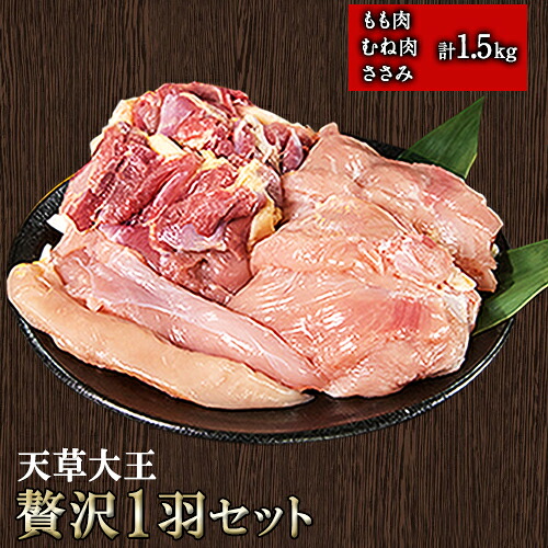 【ふるさと納税】天草大王 贅沢1羽セット 約1.5kg【幻の地鶏】もも・むね・ささみ 各2枚《60日以内に出荷予定(土日祝除く)》