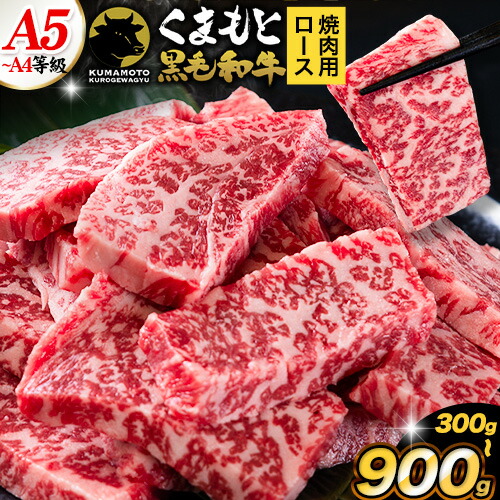 【ふるさと納税】 牛肉 A4~A5等級 黒毛和牛 切り落とし くまもと黒毛和牛 上 ロース 焼肉切り落とし 300g 600g 900g《30日以内に出荷予定(土日祝除く)》熊本県 長洲町 上ロース 焼肉用 焼肉 肉 お肉 和牛 A5 A4 300g 小分け リブロース サーロイン|熊本県長洲町