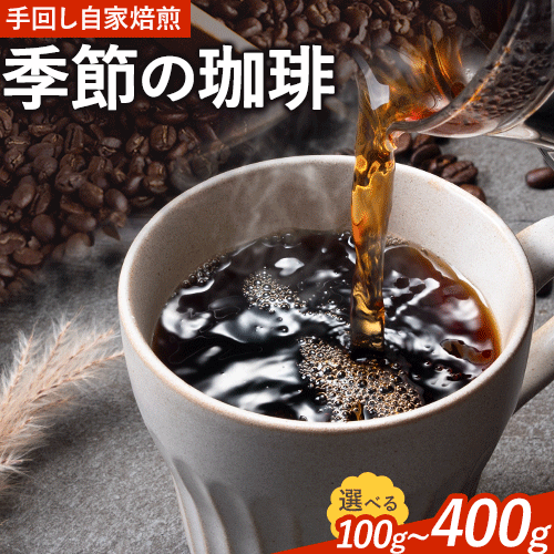 【ふるさと納税】コーヒー 手回し自家焙煎珈琲 季節の珈琲 100g 400g 熊本珈琲Roaster《30日以内に出荷予定(土日祝除く)》熊本県 長洲町 コーヒー 豆 コーヒー豆|熊本県長洲町