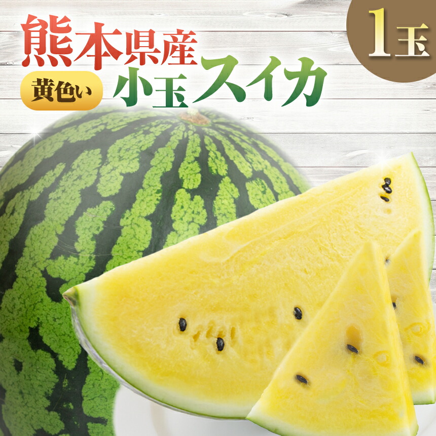 【ふるさと納税】小玉スイカ（黄色）1玉 熊本県和水町産 【2025年（令和7年）6月頃より順次発送予定】 | 熊本県 和水町 くまもと なごみまち すいか 西瓜 watermelon 小玉 1玉 黄色