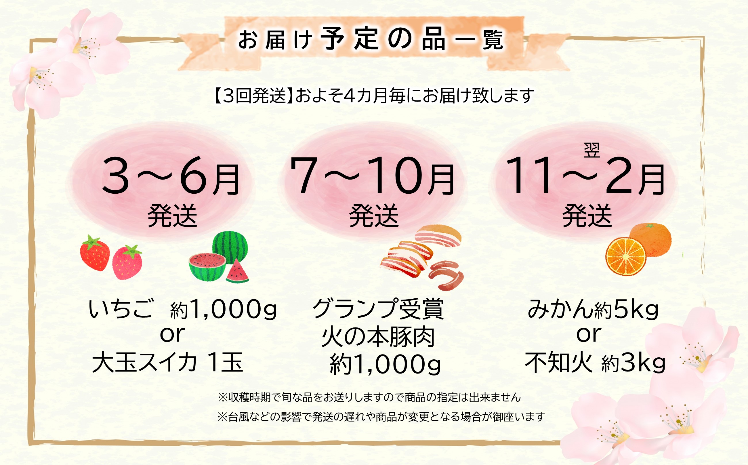 ふるさと納税 なごみの逸品定期書信 定期便3時 4ヵ月毎 フルーツ スイカ いちご みかん 不知火 火のボリューム豚肉 豚肉 お任せ 国産 熊本県 和水共同住宅 Acilemat Com