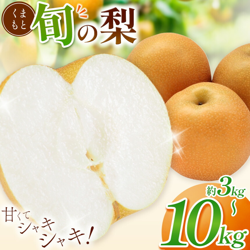 【ふるさと納税】選べる内容量 くまもと 旬の 梨 約 3kg ・ 約 5kg ・ 約 10kg | 果物 フルーツ なし 豊水 凛夏 秋麗 秋月 あきづき 新高 甘太 熊本県 和水町