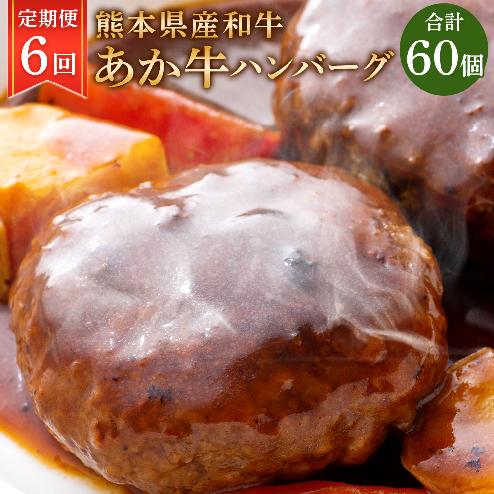 交換無料 熊本県産和牛 あか牛ハンバーグ 合計60個 9kg 150g×10個×6回 ハンバーグ 惣菜 冷定期便 定期 6ヶ月 6回 国産 九州 熊本県  菊陽町 送料無料 fucoa.cl