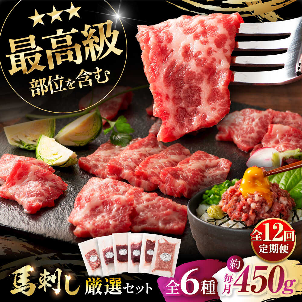 【ふるさと納税】【全12回定期便】「熊本特産」馬刺し専門店厳選の6種セット 3893 / 馬刺し 馬肉 刺し身 旨み 熊本県 菊陽町 肉 にく 新鮮 お祝 ギフト 贅沢 誕生日 ご褒美 厳選 うま ばさし ヒレ 大トロ 中トロ シャトーブリアン【株式会社フジチク】[BHAD074]｜熊本県菊陽町
