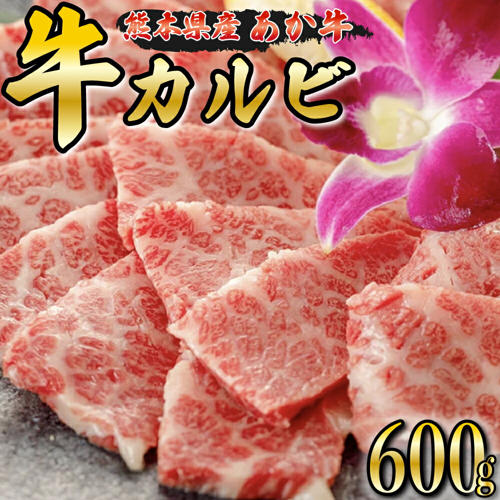 3年保証』 くまもとあか牛 GI 焼肉用 牛カルビ 600g fucoa.cl