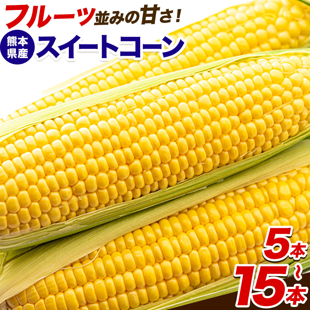 【ふるさと納税】とうもろこし 極甘 スイートコーン ゴールドラッシュ 恵味 5本 10本 15本《7月中旬-8月上旬頃出荷予定》熊本県 産山村 野菜 夏野菜 コーン トウモロコシ 一番果 冷蔵 先行予約