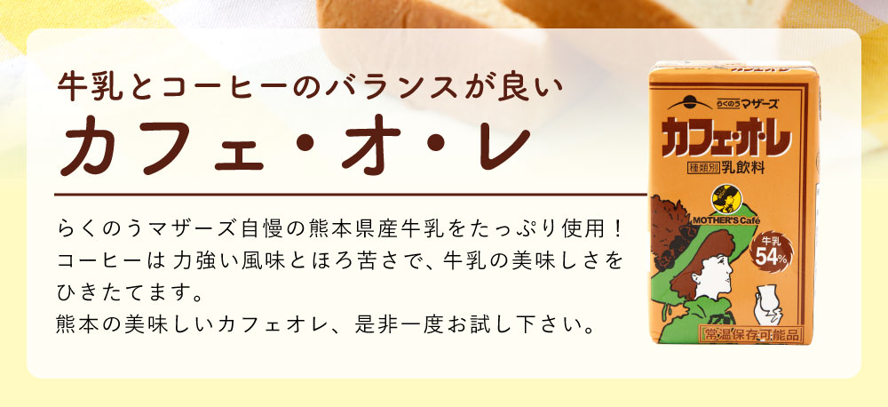 代引不可 カフェオレ 250ml×24本入×6回 1ケース らくのうマザーズ コーヒー牛乳 乳飲料 乳性飲料 紙パック 常温保存可能 ロングライフ  送料無料 031-015 fucoa.cl