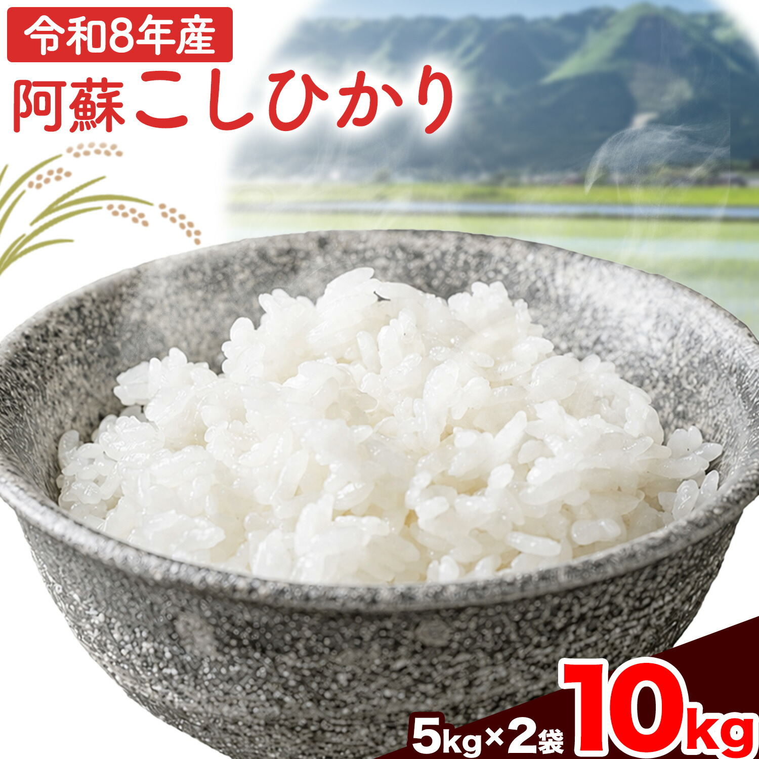 【ふるさと納税】【先行予約】米 令和8年産 阿蘇こしひかり 10kg (5kg&times;2袋) ますだふぁーむ《9月末-10月末頃出荷》熊本県 南阿蘇村 米 お米 白米 精米 国産米 こしひかり コシヒカリ 産地直送｜熊本県南阿蘇村 17,020円