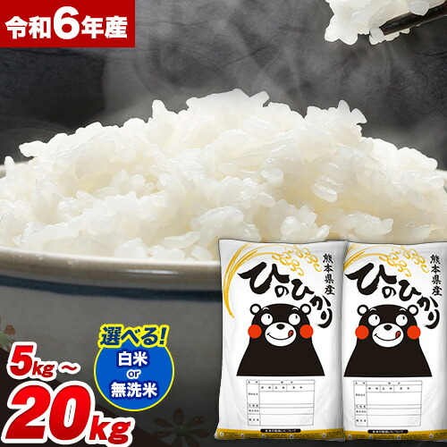 【ふるさと納税】 令和6年産 無洗米 も 選べる ひのひかり 5kg 10kg 15kg 20kg 《7-14日以内に出荷予定(土日祝除く)》 白米 精米 無洗米 熊本県産(南阿蘇村産含む) 単一原料米 南阿蘇村  ひの 送料無料 熊本県 SDGs むせんまい 米 コメ こめ 国産
