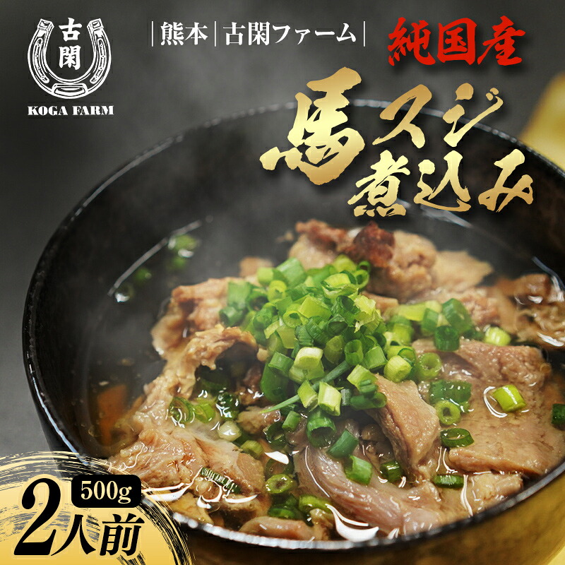 【ふるさと納税】純国産馬 馬スジ煮込み (味付き/2人前) 肉 馬肉 馬スジ 熊本県 熊本 嘉島 FK7-0220|熊本県嘉島町