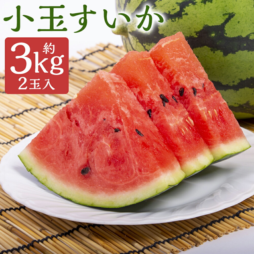 【ふるさと納税】小玉すいか 2玉入 約3kg フルーツ 果物 西瓜 スイカ 熊本県産 九州産 送料無料 【2025年5月下旬～6月上旬に順次発送予定】