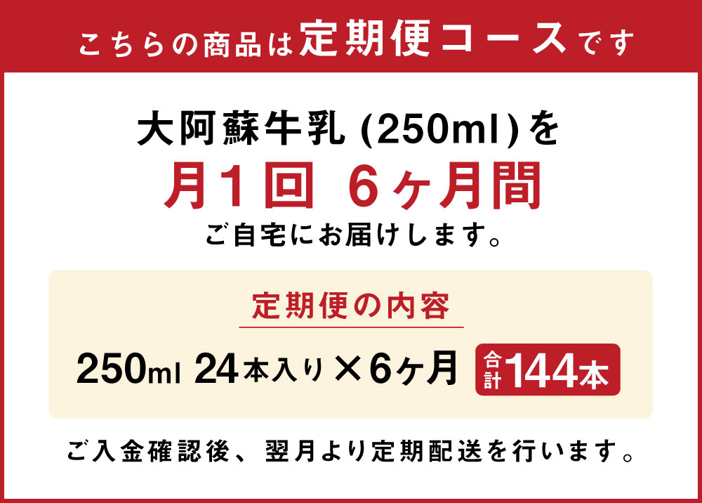 ふるさと納税 6ヶ月定期書札 大学校阿蘇御乳ぶさ 250ml 24許 6ヶ月 寄せる144本 牛乳 パート無し整理牛乳 生乳100 働かせる 乳飲料 乳風飲料 らくのうマザーズ ドリンク 飲物 飲料 硬化 ペーパー束 常温取っとくできる ロング終年 貨物輸送無料 Oceanblueflorida Com