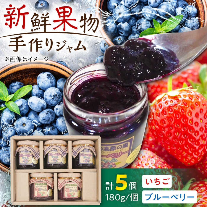 【ふるさと納税】ジャム 山都町有機栽培 ブルーベリー いちご 手作りジャム 5個セット　【MILKY-WAY】[YDT001]