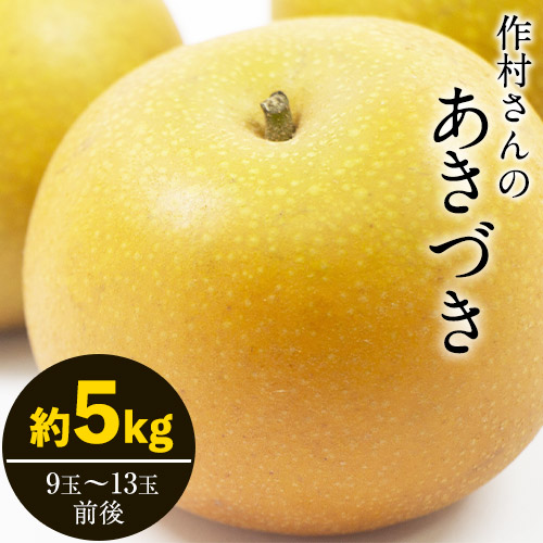 【ふるさと納税】【先行予約】秋 旬 梨 フルーツ 作村果樹園のあきづき梨 約5kg(9～13玉前後) 熊本県氷川町産 作村果樹園《8月中旬-9月末頃出荷》梨 なし