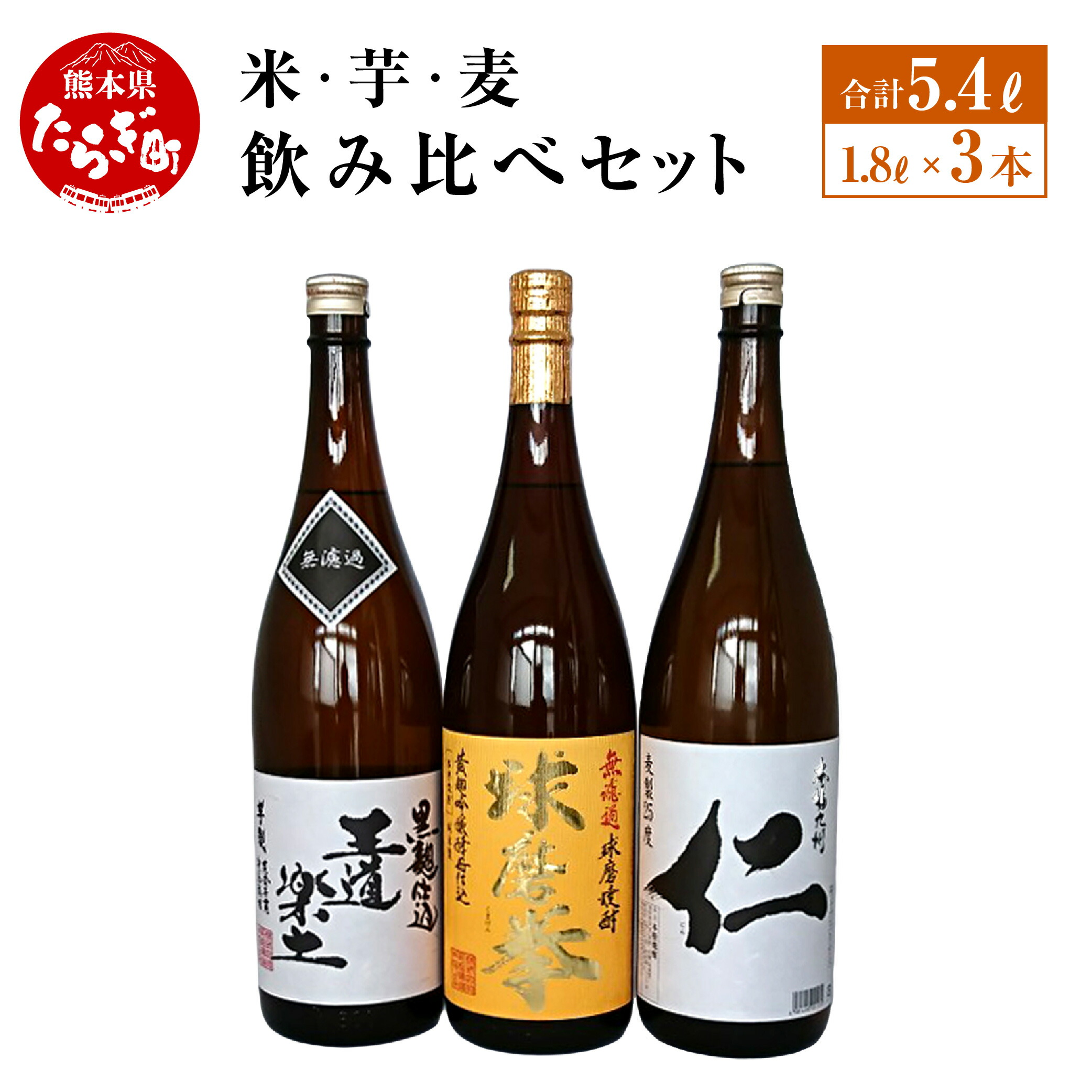ふるさと納税 奥球磨の米焼酎(常圧) 飲みくらべ 1.8L×8本セット 合計 14.4L 米 焼酎 お酒 熊本県 水上村 熊本県水上村 ふるさと納税米焼酎 一升瓶 1800ml×3本 詰め合わせ