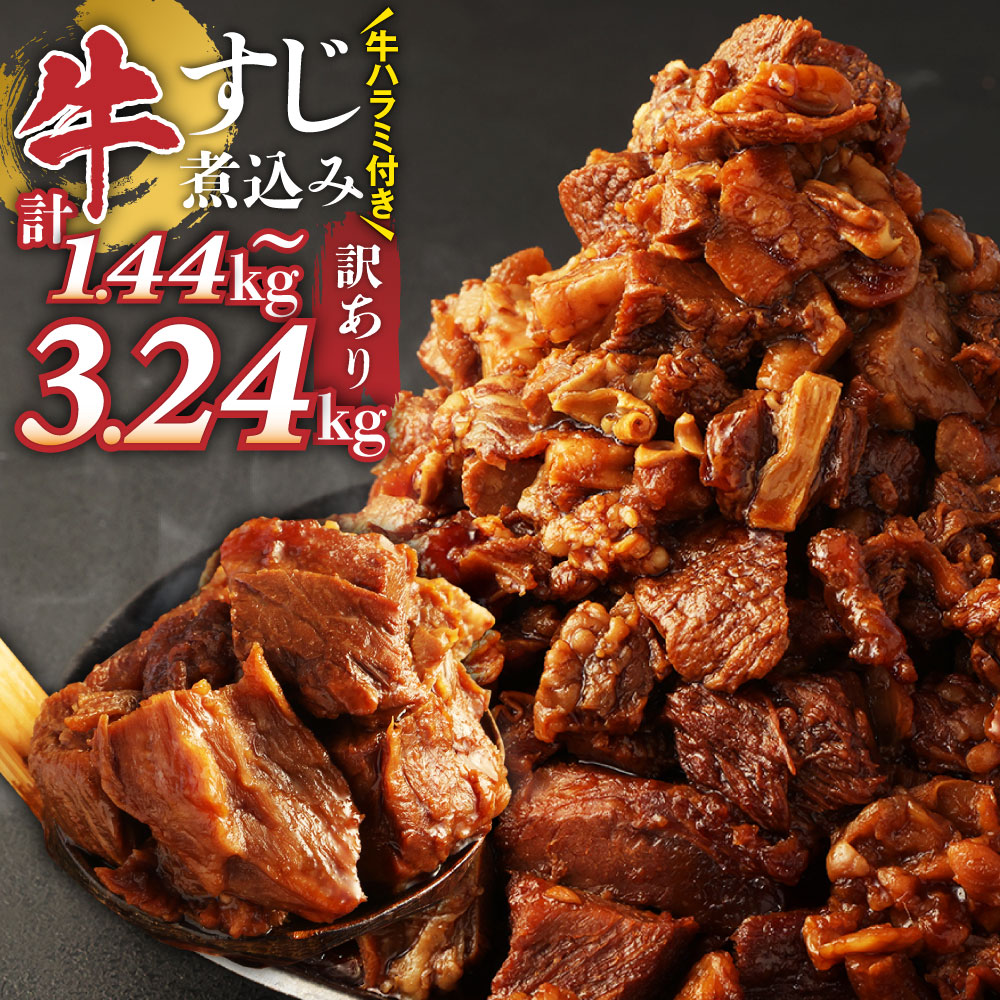 【ふるさと納税】訳あり 牛すじ煮込み 選べる内容量 ( 8パック / 9パック / 10パック / 12パック / 16パック / 18パック ) 1袋あたり180g | 10000円 ～ 20000円 1万円 ～ 2万円 小分け レンジ 冷凍 簡単調理 惣菜 おかず おつまみ 熊本県 湯前町 送料無料｜熊本県湯前町 7,600円