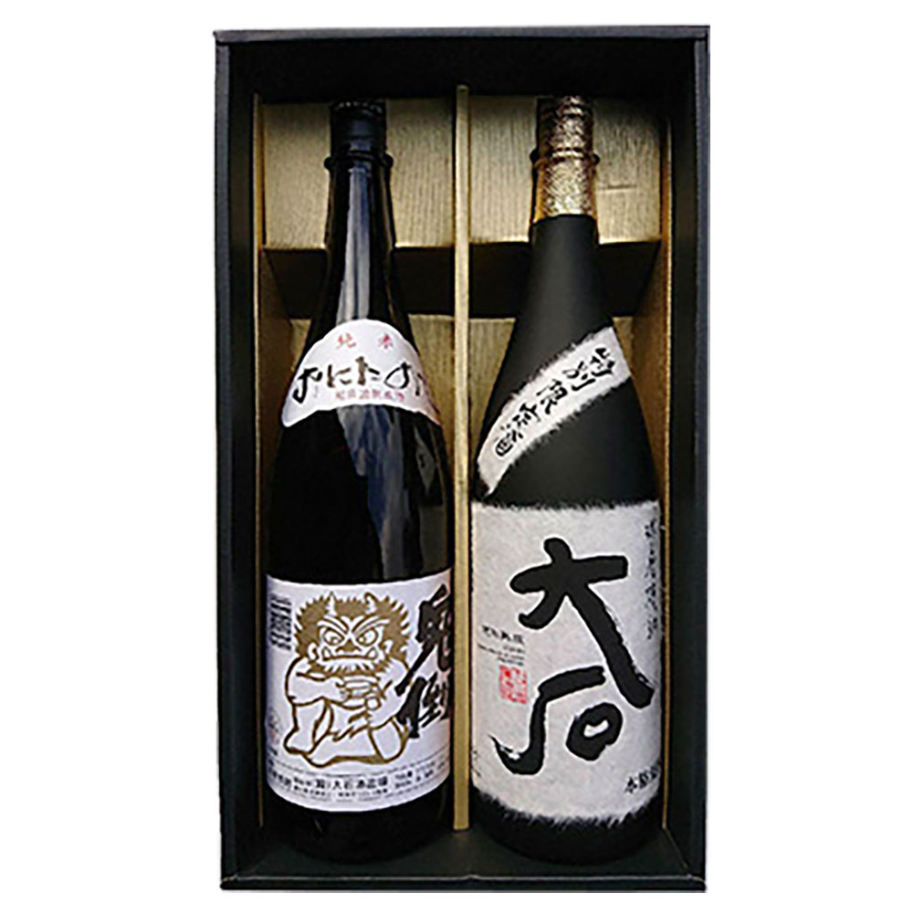 日本に ふるさと納税 大石酒造の米焼酎 一升瓶 2本セット 2種類 1800ml 合計3600ml 飲み比べ セット お酒 酒 米焼酎 焼酎 米 アルコール 25度 大石 鬼倒超音波熟成 水上村 国産 送料無料 米焼酎