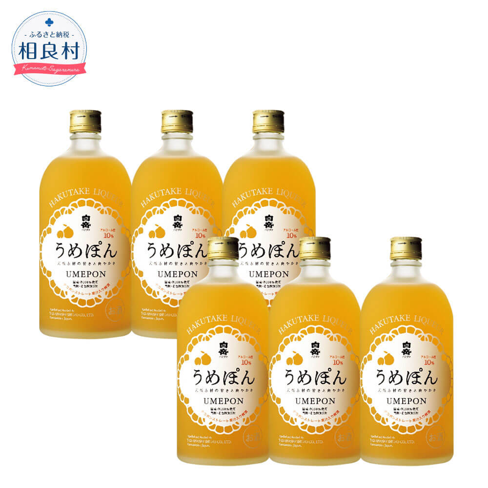 19320円 【SALE／74%OFF】 デコポン果汁入 梅酒 うめぽん 6本セット 720ml×6本 合計4320ml 4.32L 10度  本格米焼酎 焼酎 お酒 球磨焼酎 セット 高橋酒造 送料無料