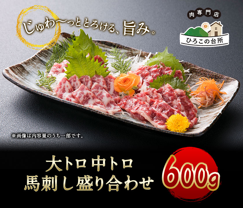 ふるさと納税 大トロ中トロ馬刺し盛り 600g 90日以内に順次出荷 土日祝除く 馬刺し 熊本 山江村 大トロ 中トロ 食べ比べ 馬肉 霜降り ひろこの台所 Rvcconst Com