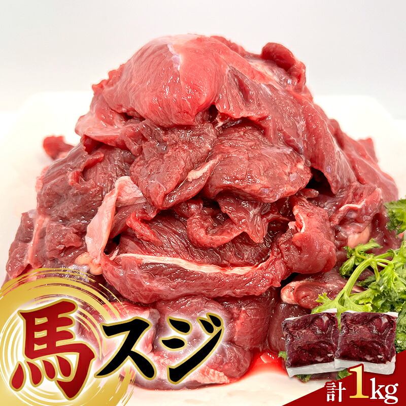 【ふるさと納税】馬スジ 1kg (500g×2) 馬肉 冷凍 九州 熊本県 球磨村 FKP9-618