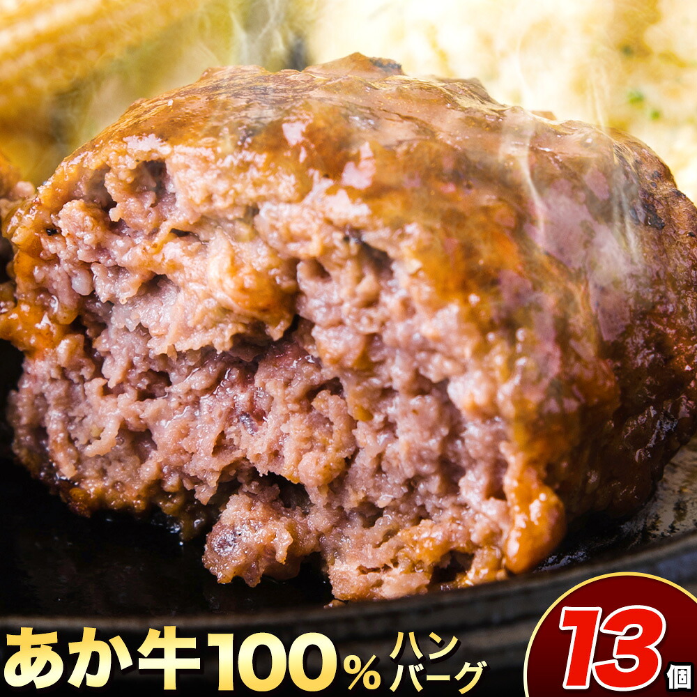 【ふるさと納税】ハンバーグ 熊本県産あか牛100%生ハンバーグ 140g×13個 26個 39個 【1820g 3620g 5460g】《30日以内に出荷予定(土日祝除く)》熊本県産 あか牛 冷凍 9,360円