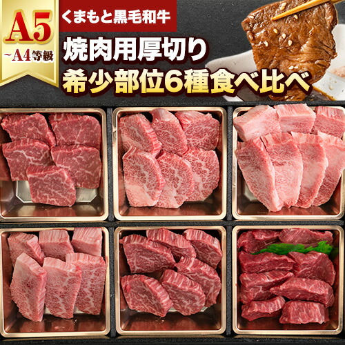 【ふるさと納税】牛肉 焼肉 焼き肉 食べ比べ 小分け A4 A5 くまもと黒毛和牛 焼き肉セット 牛 赤身 ヒレ フィレ サーロイン リブロース 上カルビ 希少部位 500g ふるさと納税 焼き肉 牛肉 焼肉用 冷凍 黒毛和牛 牛肉 送料無料 《7-14日以内に出荷予定(土日祝除く)》｜熊本県苓北町