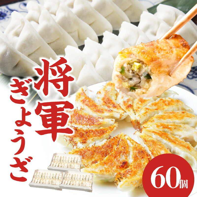 【楽天市場】【ふるさと納税】餃子専門店の餃子 将軍餃子 60個 餃子 ぎょうざ ギョーザ おかず ご飯 大容量 中華 料理 焼き餃子 惣菜 ...