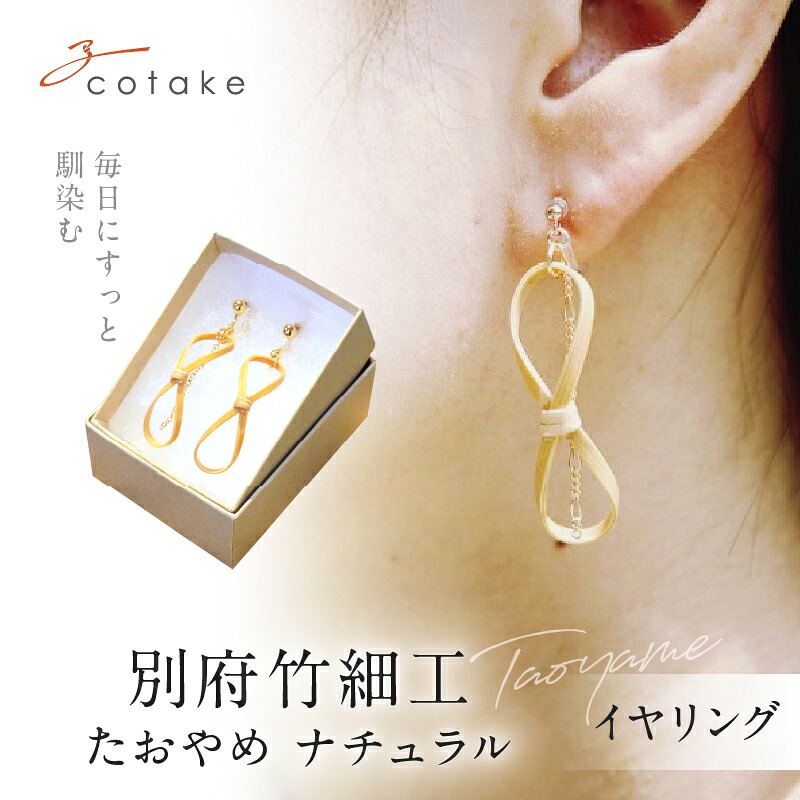 【ふるさと納税】別府 竹細工 アクセサリー イヤリング ナチュラル 竹工芸 伝統 工芸品 竹製品 手作り ハンドメイド クラフトマンシップ 日用品 雑貨 アイテム 天然素材 個性的 デザイン おすすめ お取り寄せ 国産 大分県 送料無料