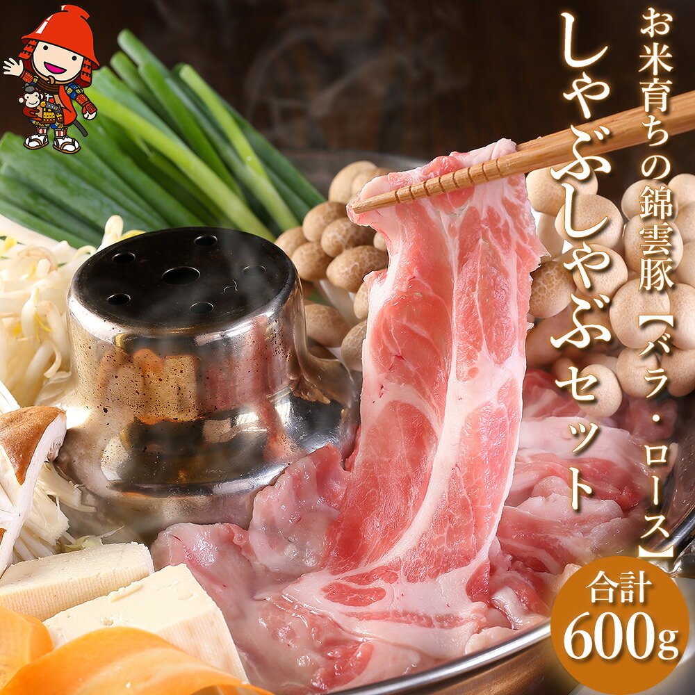 【ふるさと納税】お米育ちの錦雲豚 しゃぶしゃぶギフト セット 合計600g(ロース300g・バラ300g)| ブランド豚 九州産 大分県産 国産 冷凍 送料無料