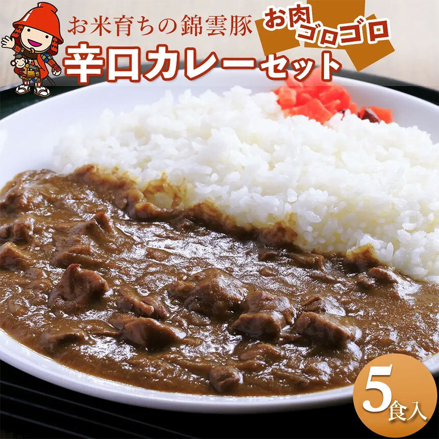 【ふるさと納税】錦雲豚カレー辛口 たっぷり 5食 セット | レトルトカレー レトルト 惣菜 おかず 国産 九州産 大分県産 中津市 ブランド豚 豚肉 送料無料 8,760円