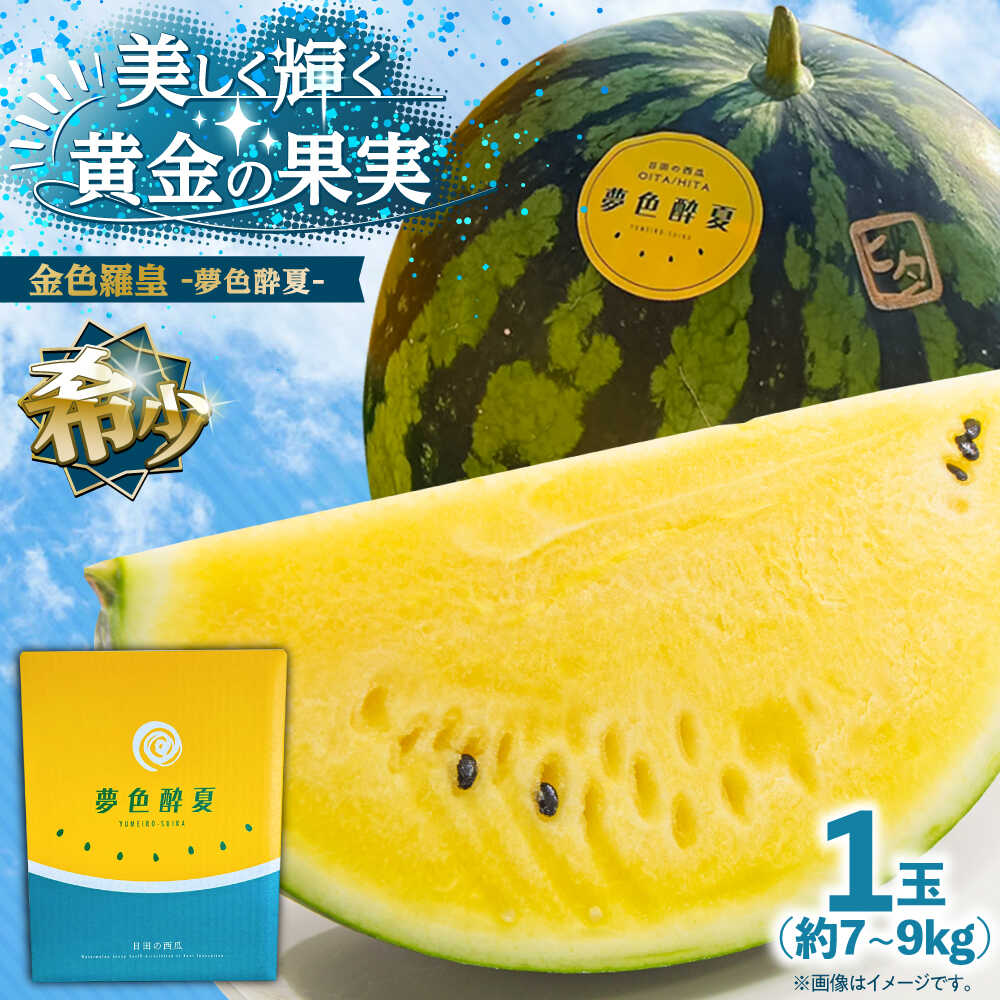 【ふるさと納税】【先行予約・7月以降順次発送】夢色酔夏（金色羅皇）1玉 7~9kg 日田市 / JAおおいた　[AREW003]