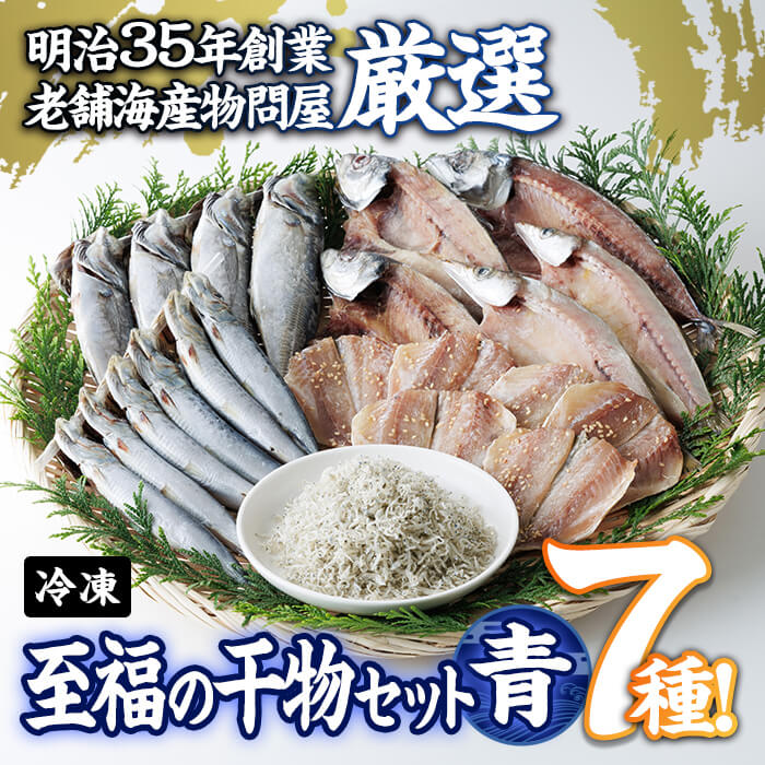 【ふるさと納税】老舗海産物問屋 選りすぐり干物 セット 青 (7種) 干物 あじ 鯵 さば 鯖 みりん ちりめん 海鮮 魚 鰯 イワシ いわし かます セット 詰合せ 【BQ83】【佐伯海産】|大分県佐伯市