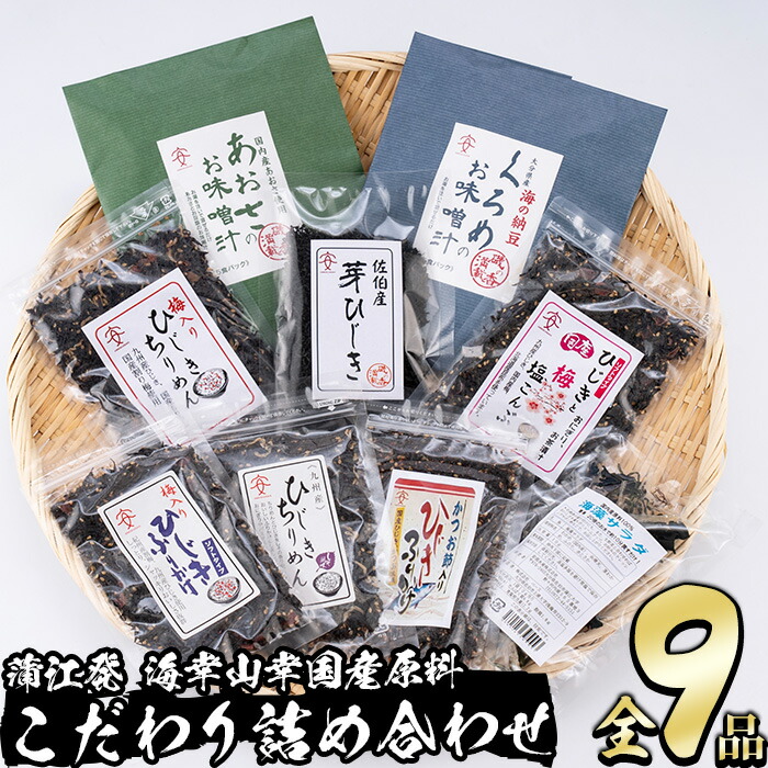 【ふるさと納税】 佐伯市産 国産海藻詰め合わせ (9品) ひじき 海藻 ふりかけ ちりめん こんぶ あおさ 味噌汁 サラダ ごはん おにぎり 常温 国産 大分県 佐伯市【DE03】【安部水産 (株)】 9,120円