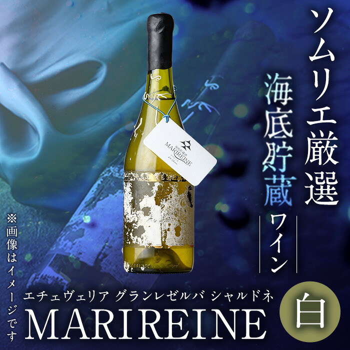 【ふるさと納税】海底貯蔵ワイン 白 MARIREINE エチェヴェリア グランレゼルバ シャルドネ2022 (750ml・1本) チリワイン ワイン 白ワイン 酒 パーティー マリレーヌ 海底酒 熟成 大分県 佐伯市【FP029】【フルタ酒店】｜大分県佐伯市