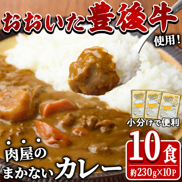 【ふるさと納税】肉屋のまかない 豊後牛 カレー (計2.3kg・230g×10P) レトルト レトルトカレー 簡単調理 湯煎調理 ビーフカレー おおいた豊後牛 ご当地カレー【HE07】【吉野】