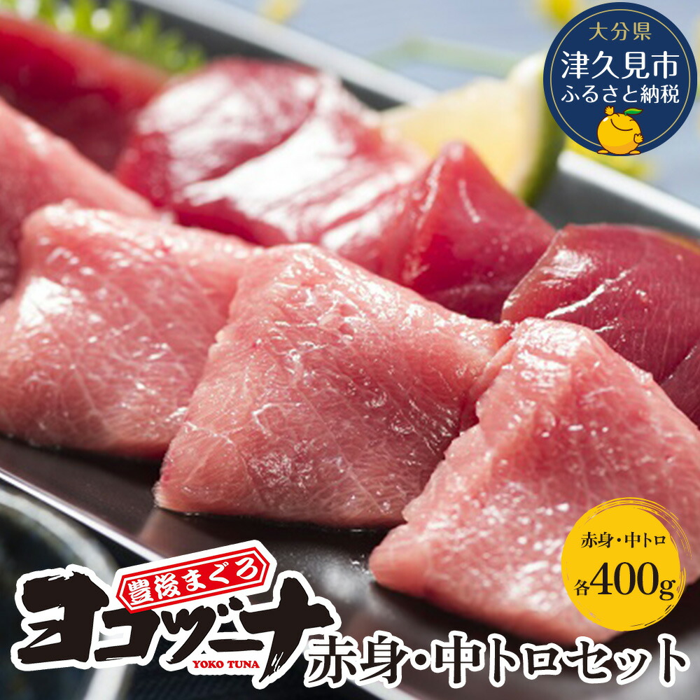 【ふるさと納税】豊後まぐろ ヨコヅーナ 赤身400ｇ 中トロ400g 鮪 マグロ 海鮮丼 刺し身 盛り合わせ 冷凍 魚の刺身 大分県産 九州産 津久見市 国産 送料無料