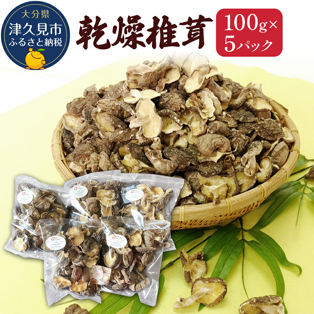 【ふるさと納税】乾燥椎茸  訳あり 椎茸100g×5パック 乾しいたけ 干し椎茸 干ししいたけ 乾燥しいたけ 干しシイタケ 原木 大分県産 九州産 津久見市 国産 送料無料