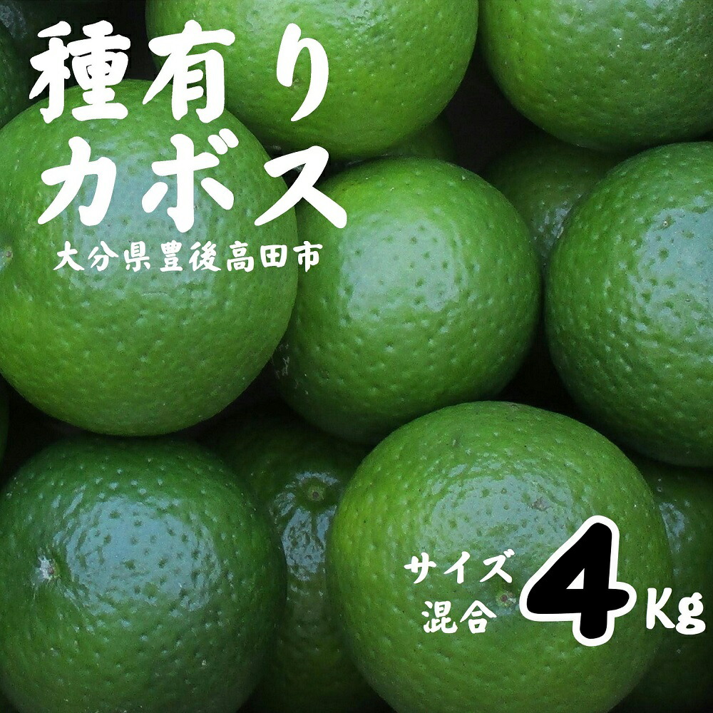 【ふるさと納税】先行予約 種あり カボス 4kg サイズ 混合 かぼす 鍋物 肉料理 魚料理 送料無料