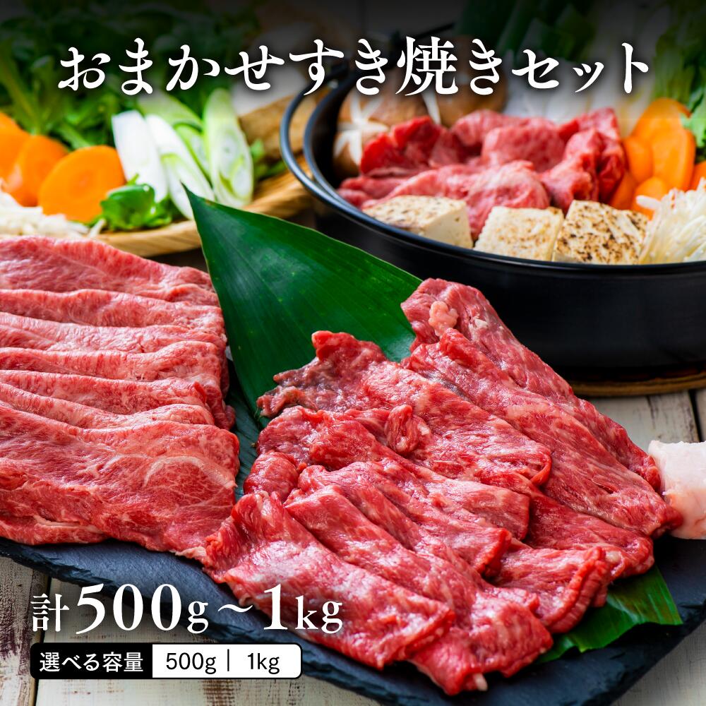 【ふるさと納税】A5 A4 黒毛和牛 おおいた和牛 すき焼き セット 最大 1kg 単量500g  選べる【通常配送／ 12月配送 】【1セット／2セット】 年内配送 あり おまかせ 部位 モモ 肩 ウデ 国産牛 霜降り ブランド牛 冷凍 送料無料