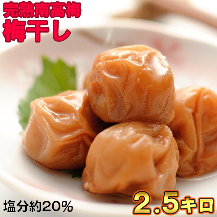 【ふるさと納税】 ひらそ農園の完熟南高梅の梅干し　2.5kg（塩分約20%） 梅干し 国産 南高梅 ＜004-104＞
