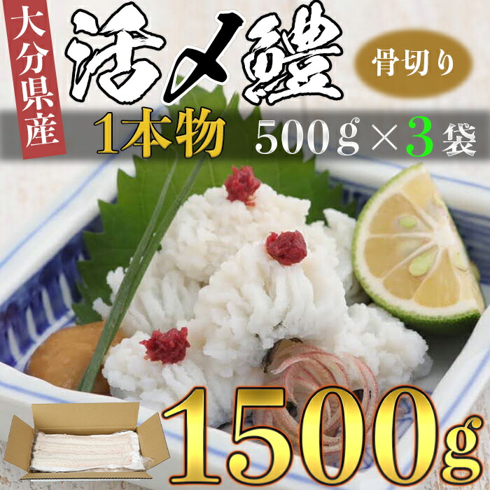 【ふるさと納税】大分県産活じめ鱧（はも）1本物 骨切り切身 たっぷり 1500g 湯引き 天ぷら しゃぶしゃぶ 鍋 魚 海鮮  父の日 ＜108-007_5＞