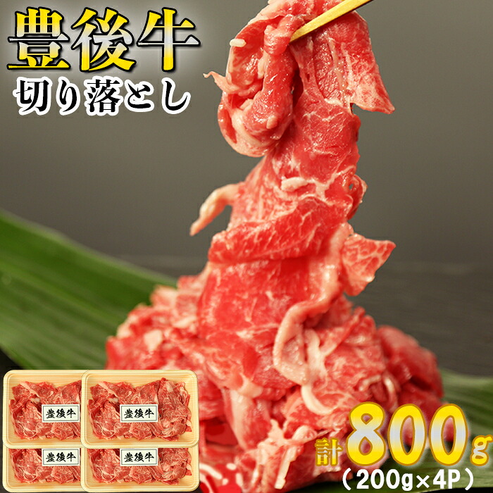 【ふるさと納税】 豊後牛切り落とし 計800g（200g×4p）＜123-005＞
