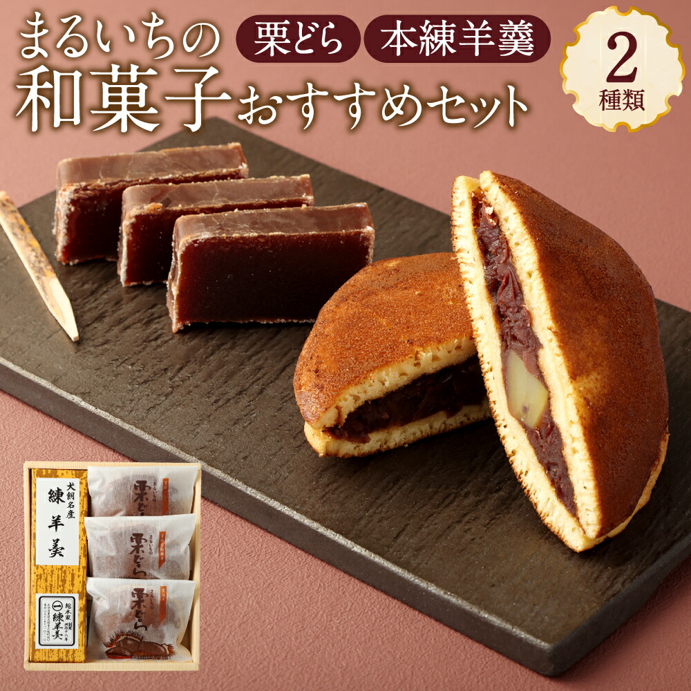 【ふるさと納税】豊後犬飼銘菓 まるいちの和菓子おすすめセット 2種 どら焼き 3個 ようかん 1本 あずき 小豆 和菓子 セット 詰め合わせ お菓子 ギフト 贈答 国産 九州 大分県 送料無料|大分県豊後大野市