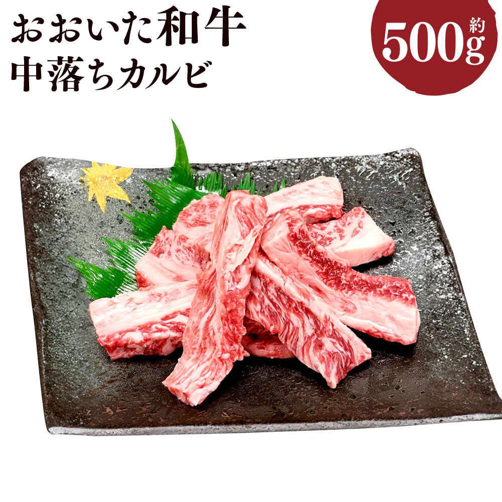 【ふるさと納税】おおいた和牛 中落ちカルビ 約500g 牛肉 お肉 肉 和牛バラ肉 希少部位 中落ち 国産 4等級以上 冷凍 豊後大野市 送料無料｜大分県豊後大野市