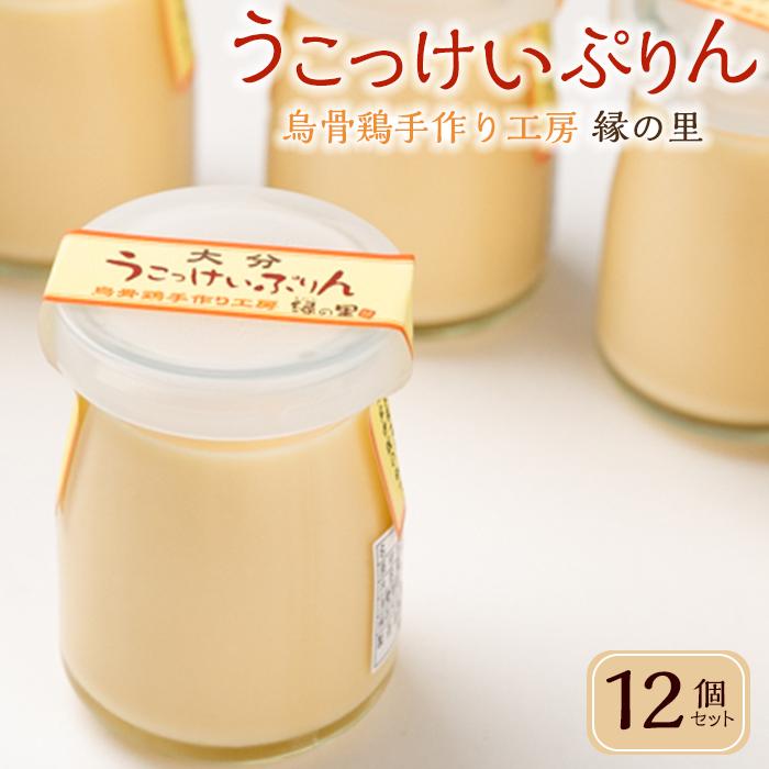 【ふるさと納税】大分うこっけいプリン 12個 ｜甘さ控えめ 濃厚 爽やかさを感じる 絶品スイーツ | 取り寄せ グルメ お取り寄せ スイーツ スィーツ ぷりん 烏骨鶏 デザート 洋菓子 お菓子 菓子 おかし ご当地グルメ 送料無料 人気 湯布院 由布院 ゆふいん｜大分県由布市