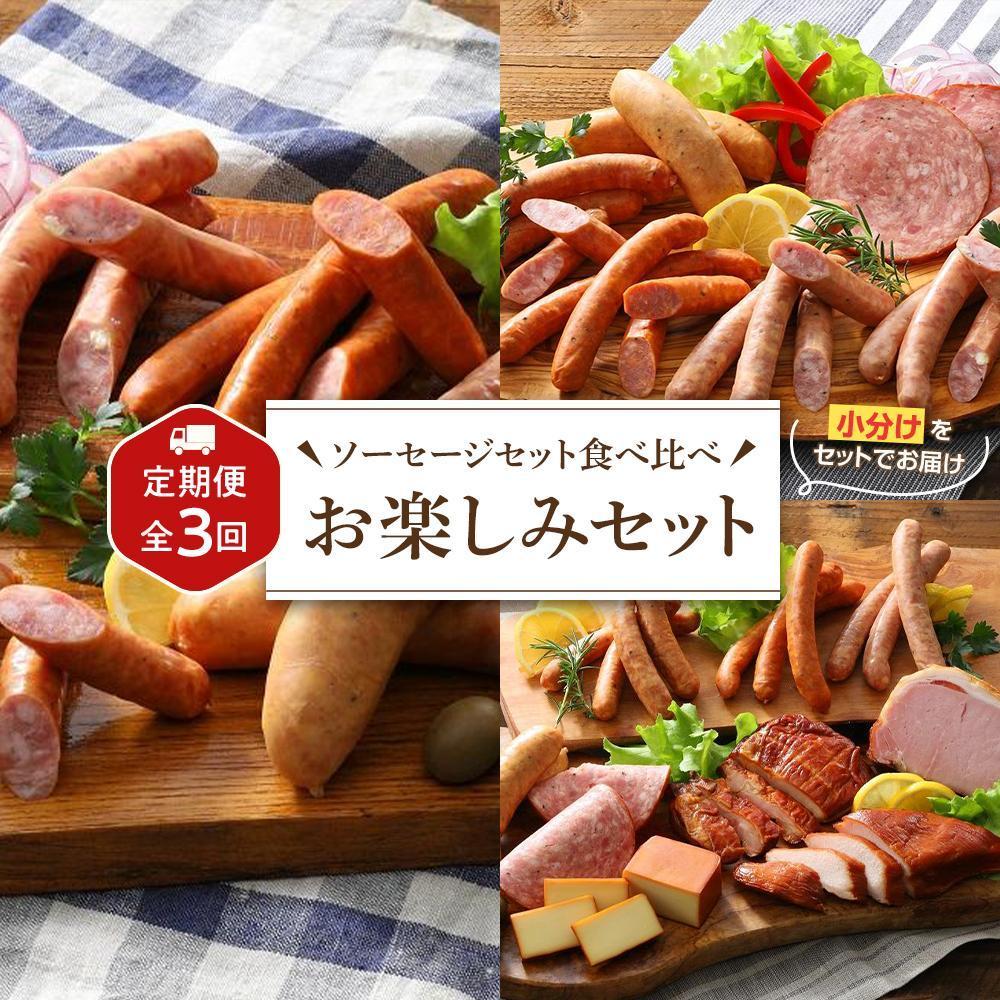 【ふるさと納税】【定期便 全3回】【由布院燻製工房 燻家】ソーセージセット 食べ比べ お楽しみ セット＜小分けをセットしてお届け＞