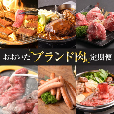 【ふるさと納税】【毎月定期便】おおいたブランド肉定期便(つけダレ、ステーキソース付き)全6回【配送不可地域：離島】【4071446】